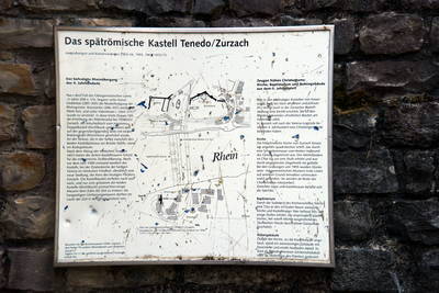 Brückenkopf Rheinheim Kastell auf Schweizer Seite