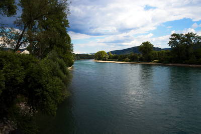 Brückenkopf Rheinheim Kastell auf Schweizer Seite