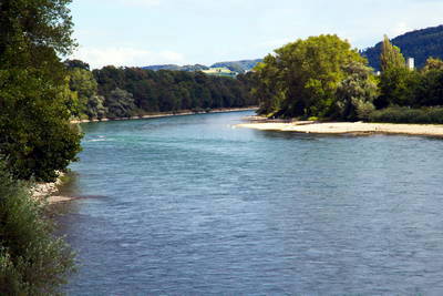 Brückenkopf Rheinheim Kastell auf Schweizer Seite