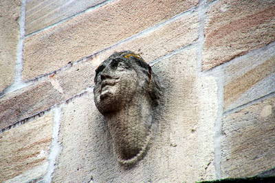 Kirche St. Vitus Ellwangen Kopf einer römischen Statue
