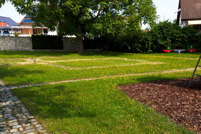 Kultbezirk Sontheim - Kultbezirk mit Infotafel