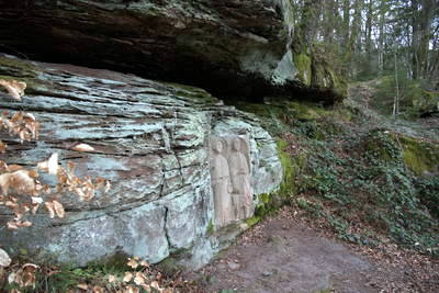 Ruine Heidelsburg - Relief