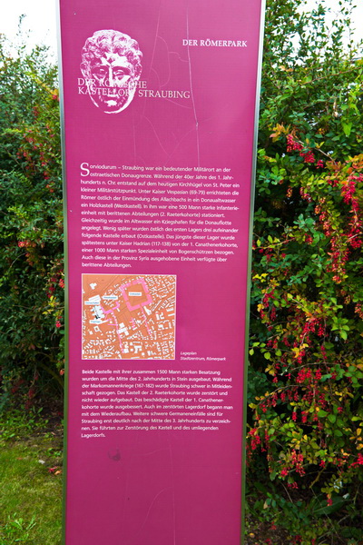Römerpark Straubing mit Teilen des Kastells