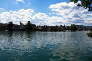 Spätantikes römisches Brückenkastell Wyhlen, Asublick Rhein