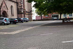 Spätrömisches Kastell Breisach - Markierungen des Standortes