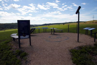 Streifenhäuser und Ausblick auf Kastell und Werkplatz