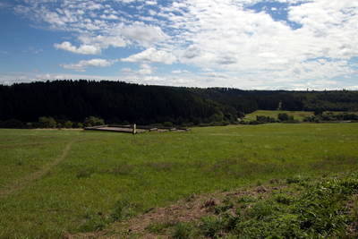 Streifenhäuser und Ausblick auf Kastell und Werkplatz