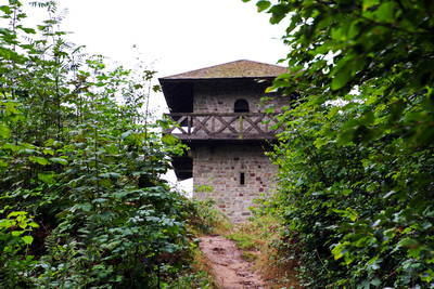 rekonstruierter Limes Wachturm in Großerlach (Heidenbuckel)