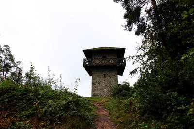 rekonstruierter Limes Wachturm in Großerlach (Heidenbuckel)