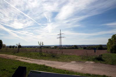 restauriertes Teilstück einer Römerstraße in Rödermark
