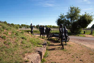 restauriertes Teilstück einer Römerstraße in Rödermark