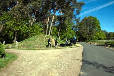restauriertes Teilstück einer Römerstraße in Rödermark